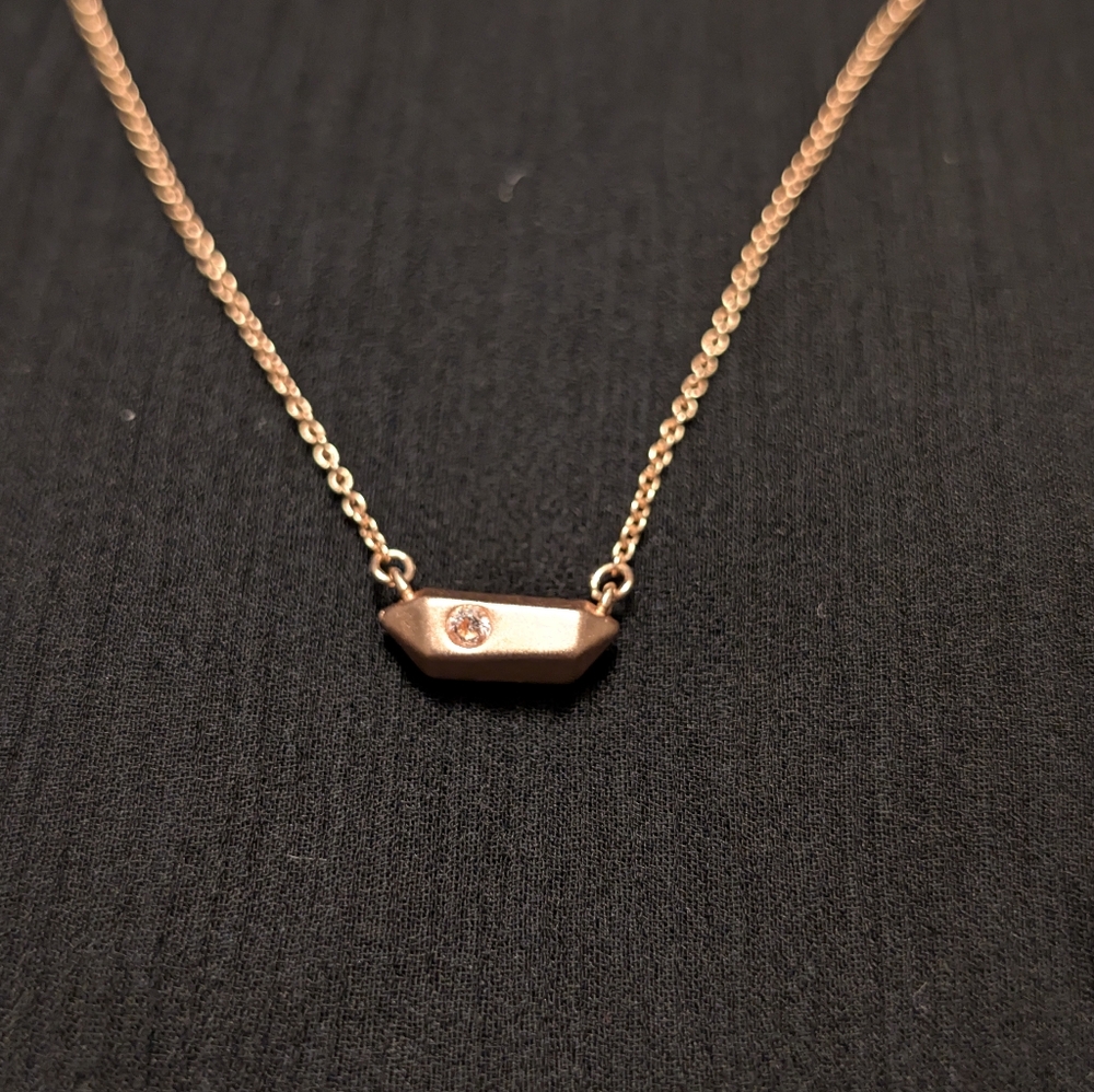 Kendra Scott rose gold Charly necklace